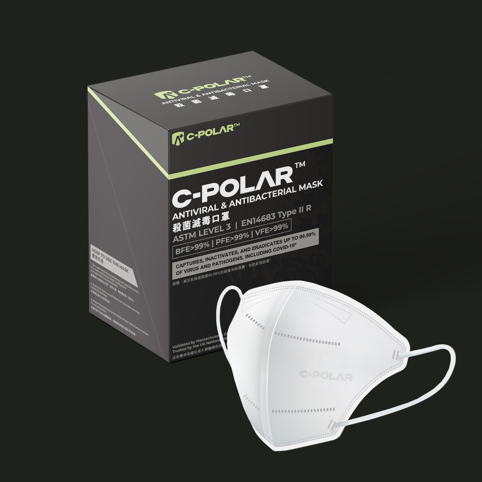 GoodMask(8折,原價$170)C-POLAR™ Antiviral & Antibacterial Mask 殺菌滅毒口罩